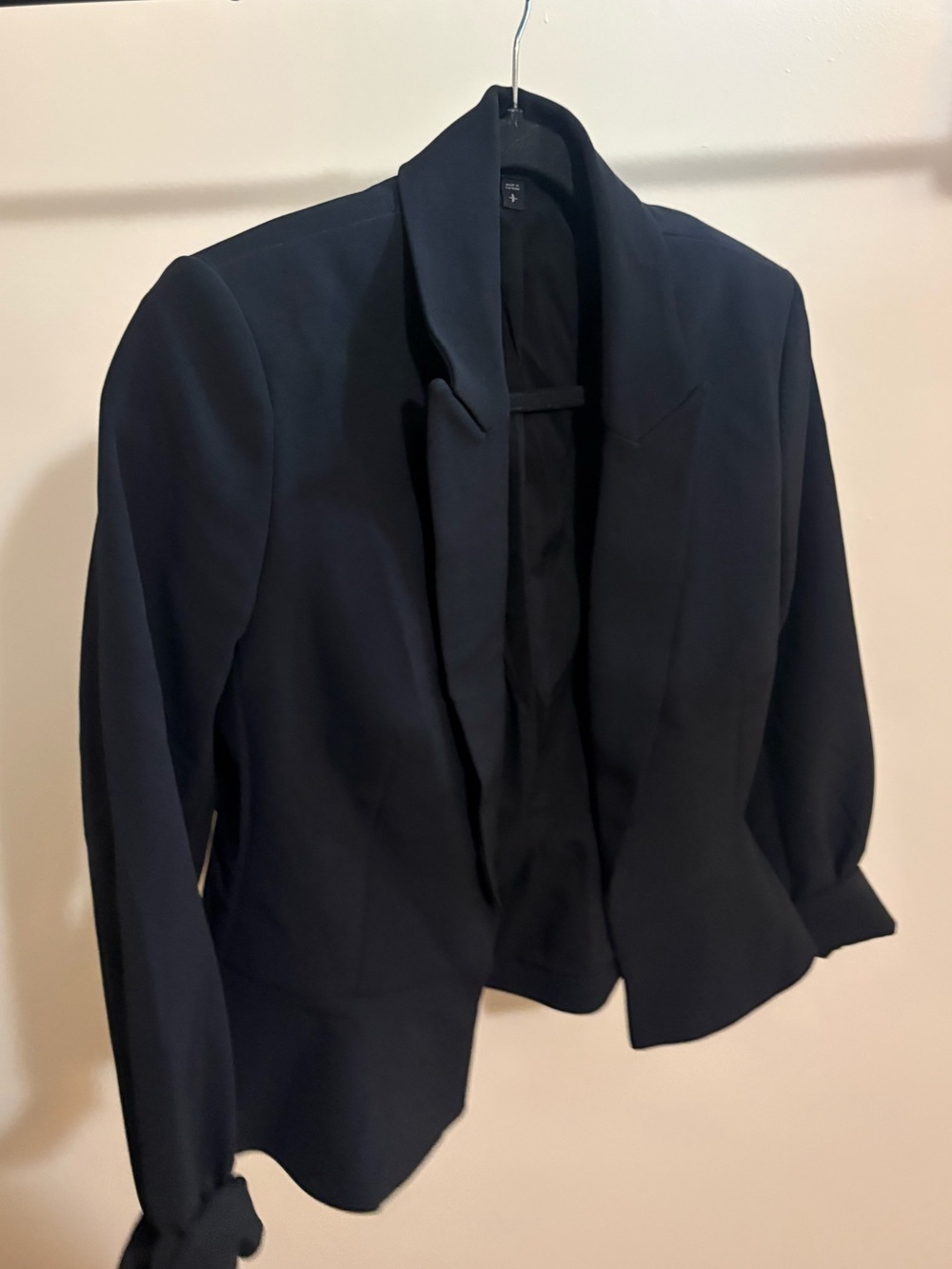 Black Women’s Open-Front Blazer Jacket